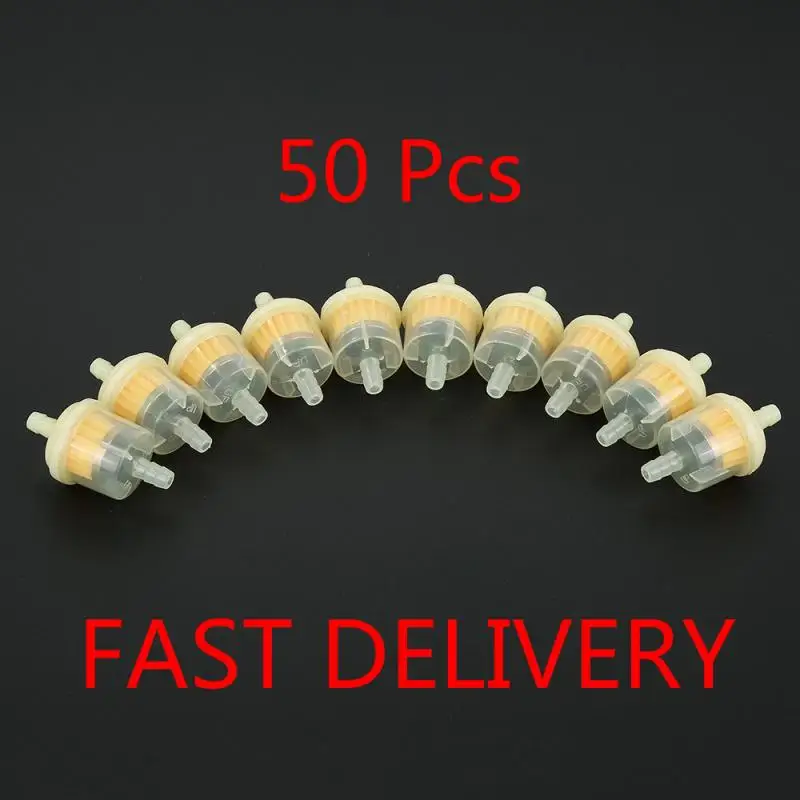 

50Pcs Oil Filter Universal Gas Fuel Filter Gas Cleaner Petrol Pipe Line For Dirt Bike Scooter Топливный Фильтр