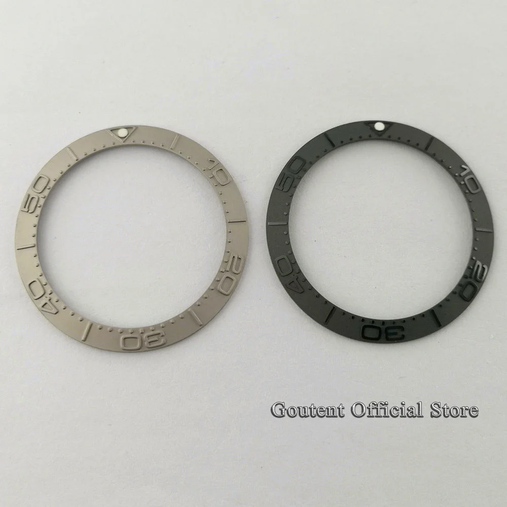 

Goutent 38mm New Watch Bezel Insert Black/Gray Ceramic Bezel Parts Fit 40mm Automatic Watch