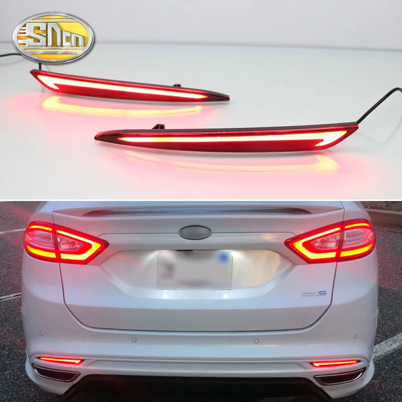 

2pcs For Ford Mondeo Fusion 2013 2014 2015 2016 2017 2018 LED Bumper Light Rear Fog Lamp Brake Light Turn Signal Light Reflector
