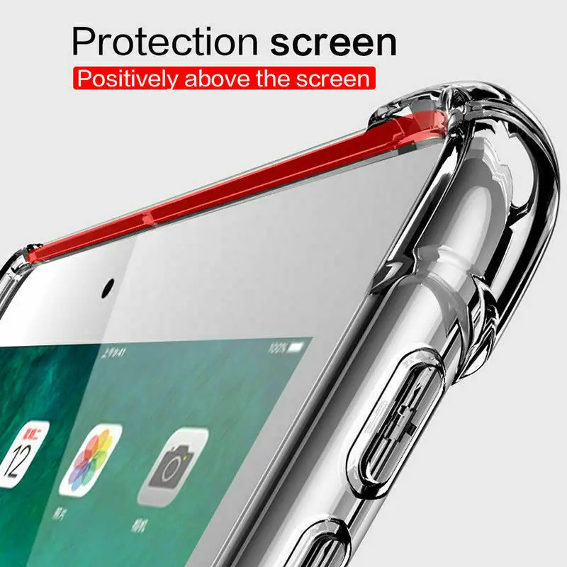 Прозрачный мягкий силиконовый противоударный чехол бампер для Huawei MediaPad Tablet M3 M5 M6
