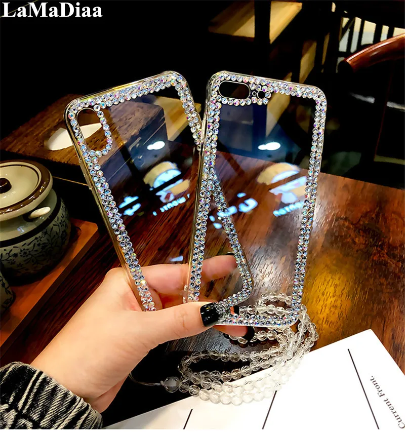 Модный Блестящий чехол со стразами для Samsung S8 S9 S10 S20 S21 S22 FE PLUS Note 8 9 10 20 мягкий |