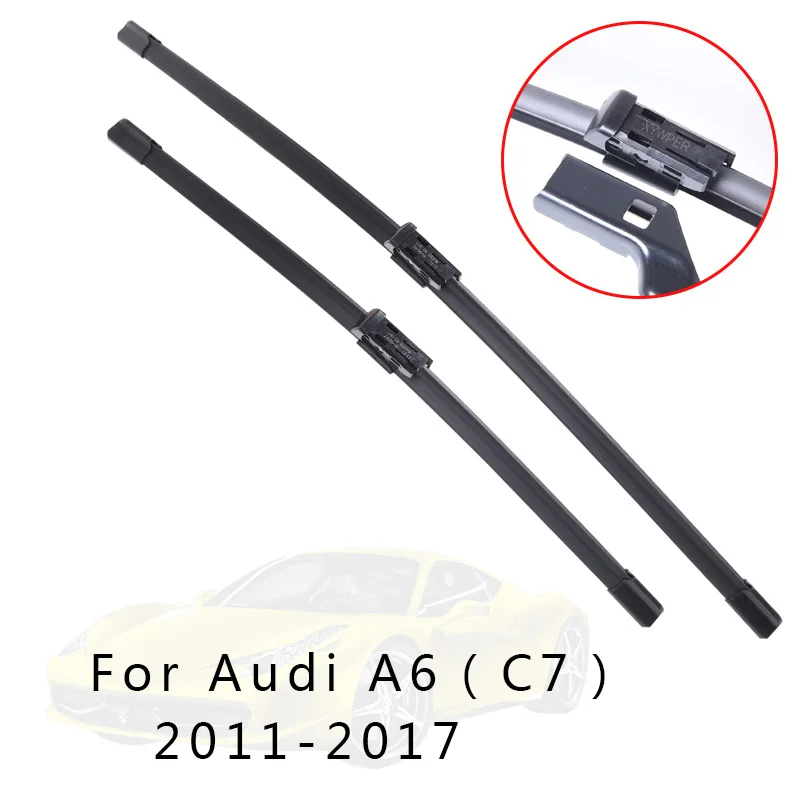 Audi A6 C7 Winshield Стеклоочистители Лезвия для Audi A6 C5/C6/C7 от 1997 1998 1999 2000 до стеклоочиститель автомобильные аксессуары оптом - Цвет: Audi A6 C7