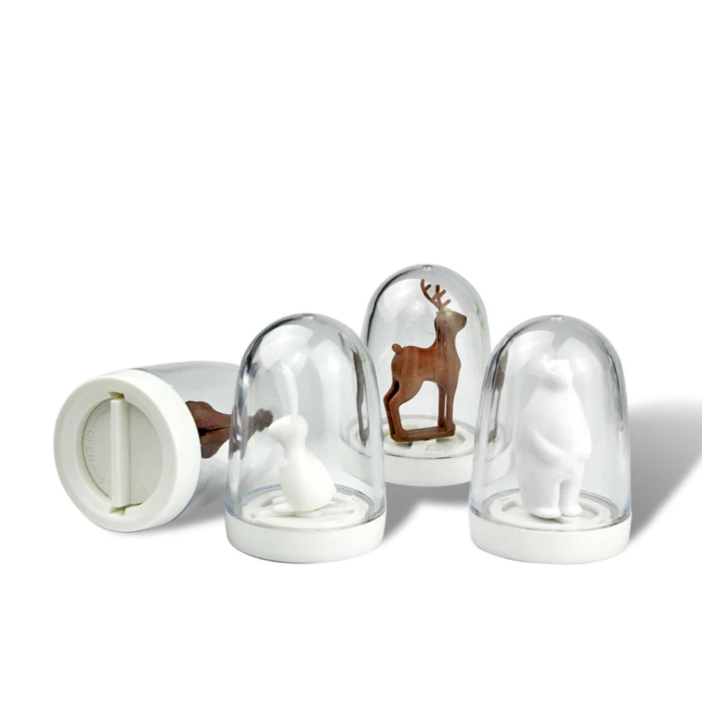 

Spice Containers Salt and Pepper Shaker Bottle Set of 4 Cute Animals/Plants Miniature Inside