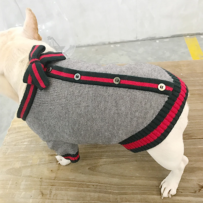 pet clothing dog clothes method bucket bow sweater pet popular brand fashion autumn and winter new style hot selling free global shipping