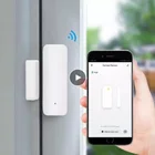 Магнитный дверной детектор сигнализации для Tuya Smart WIFI, независимый магнитный датчик, совместимый с Alexa Google Home, легко устанавливается