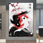 Фэн-шуй, карп, лотос, пруд, картина маслом на холсте