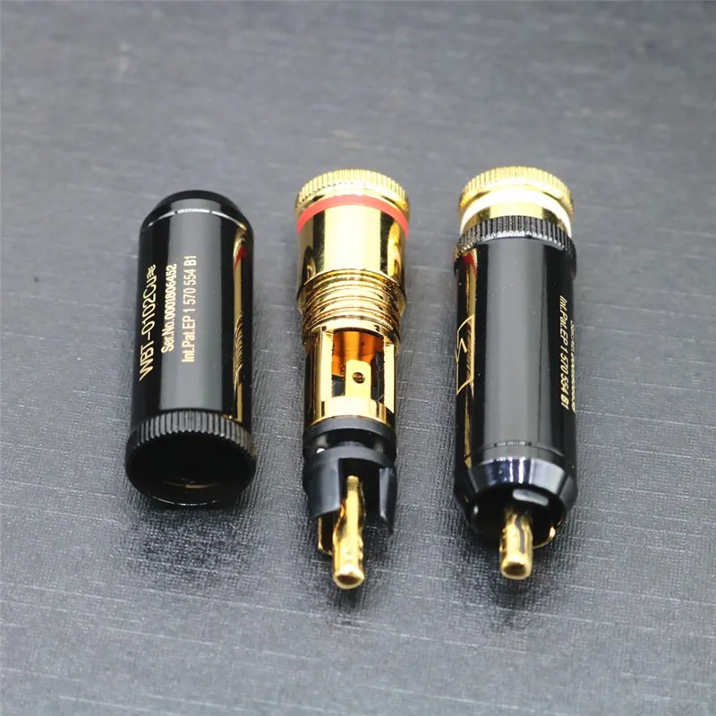 4 шт. Hi end WBT 0102Cu позолоченный HIFI XSSH аудио видео разъемы TV тюнер RCA выходной разъем