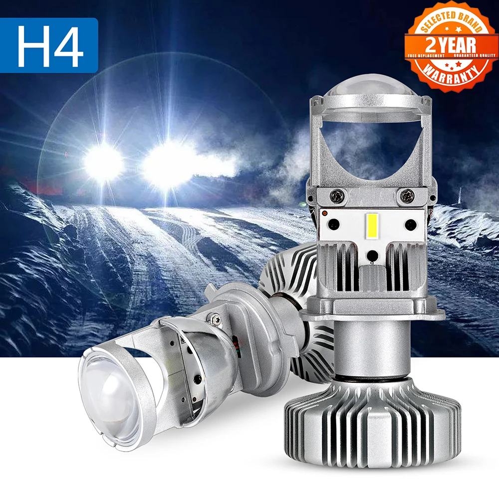 

NOVSIGHT 80W/Pair Lamp H4 LED Mini Projector Lens Automobles LED Bulb Conversion Kit Hi/Lo Beam Headlight 12V/24V 6500K White