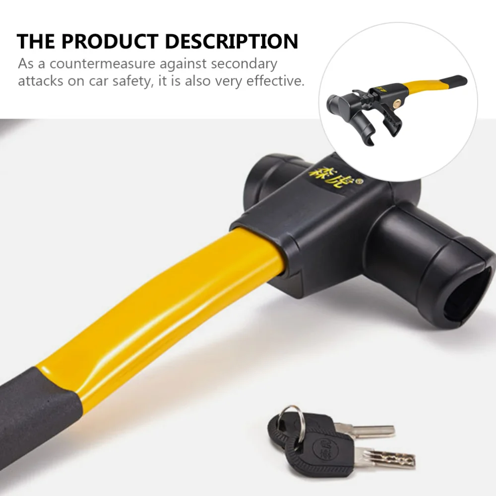 

1 Pc Theft-proof Truck Lock Steering Lock Car Theft Prevention (Yellow)