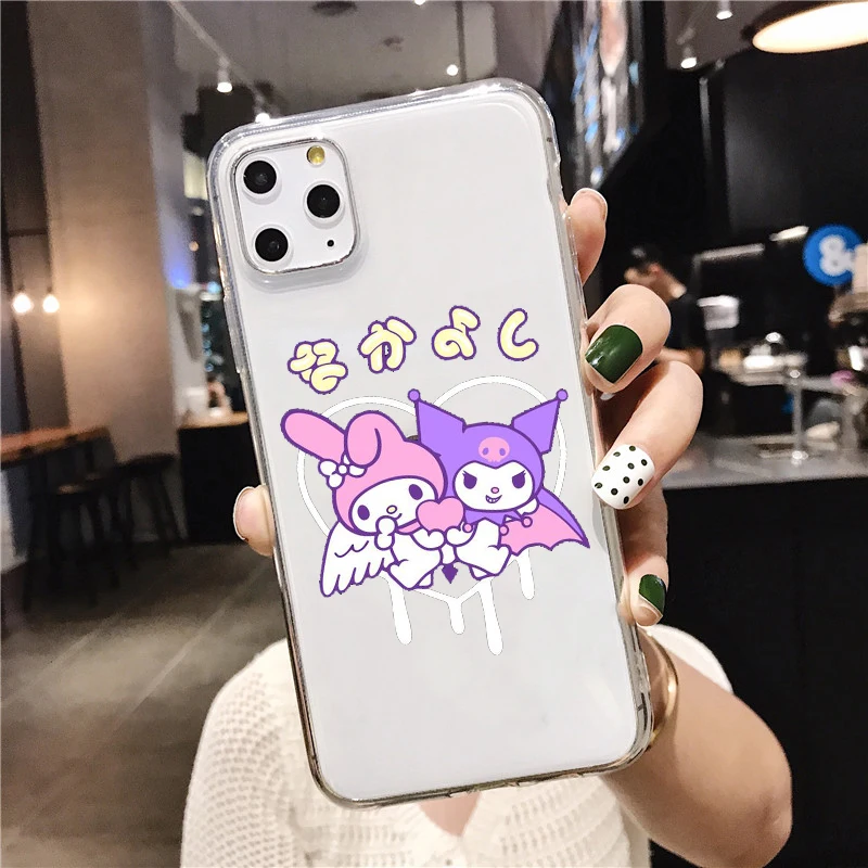 TPU Kuromi милый прозрачный мягкий силиконовый чехол для телефона из ТПУ для iPhone 5 SE 6s 7 8 Plus X XR XS Max 11 11Pro 11Pro Max - Цвет: TPU