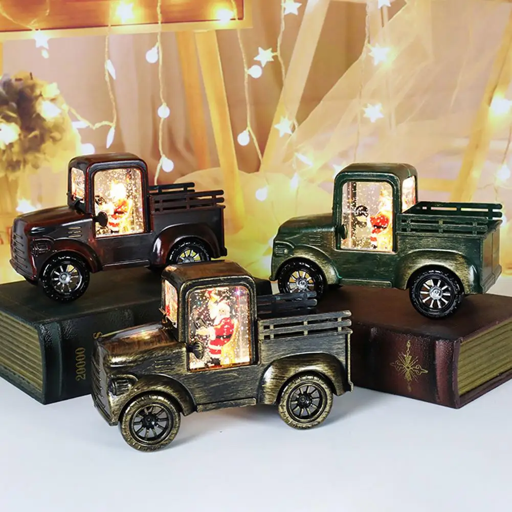 

Christmas Glowing Santa Truck Retro Car Led Night Light Luminous Desktop Ornament Home Party Decoration Kid Gift