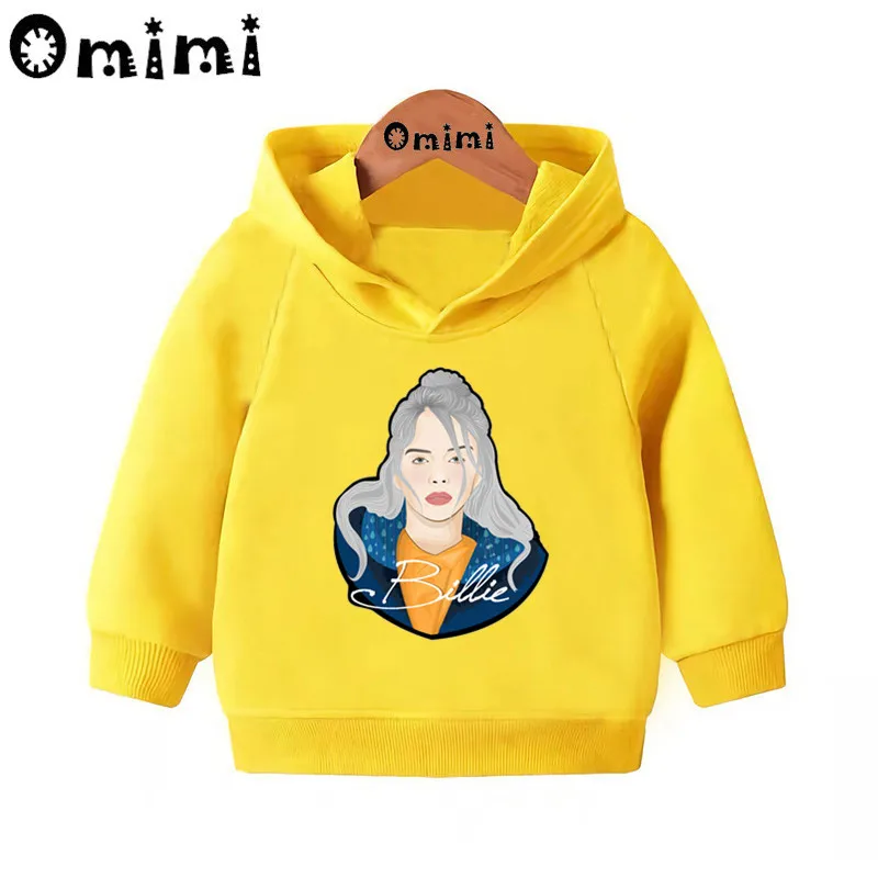 Детские толстовки Billie Eilish в стиле хип хоп детские повседневные с капюшоном