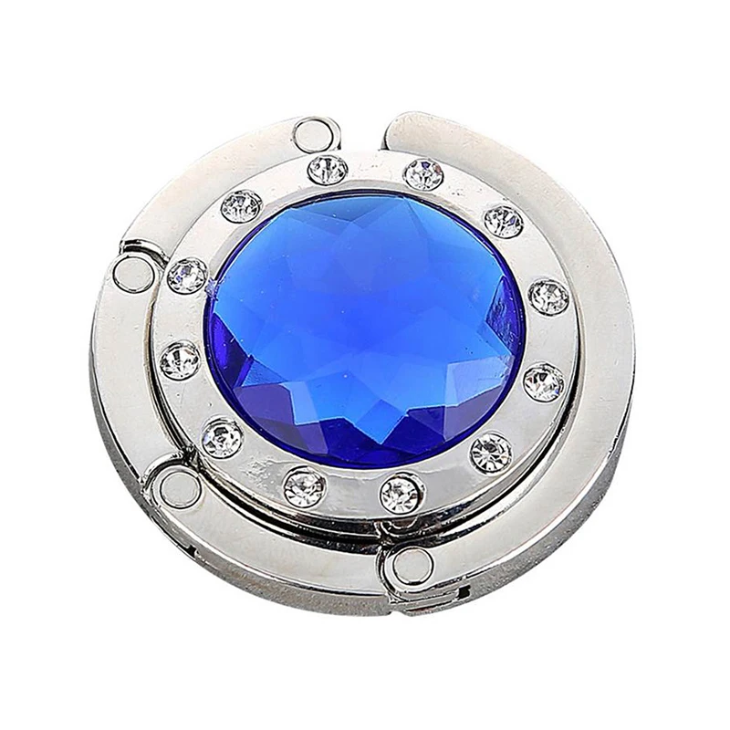 Dark Blue Крючок Портативный Волшебный крючок сумка складная вешалка Прочный Стол Держатель кристалл сплав крючок для сумки вешалка для домашнего хранения - Цвет: Dark Blue