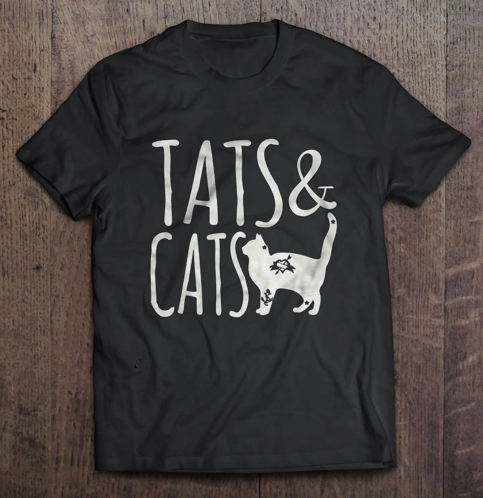 Тайтсы и Catscat татуировки Версия футболки|Мужские футболки| |