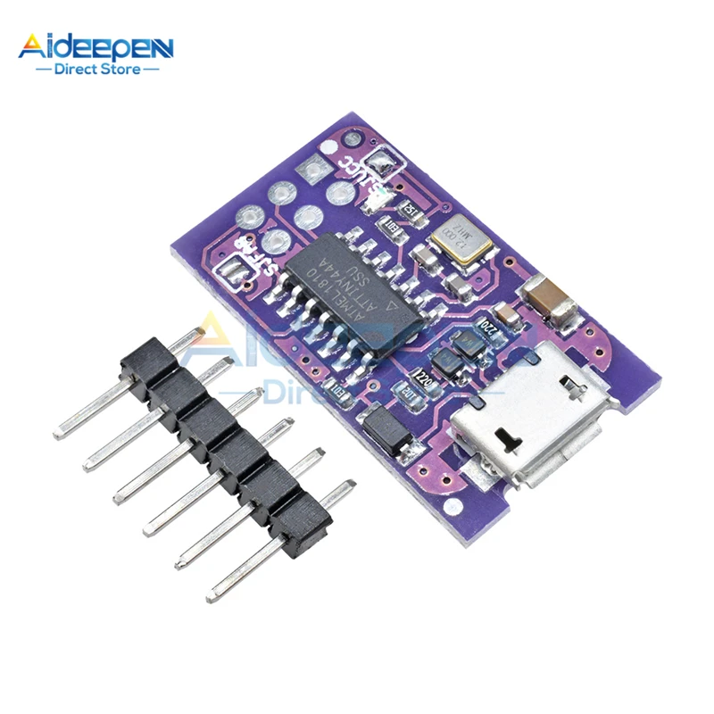 Миниатюрный AVR ISP ATtiny44 ATTiny45 85 программатор с Micro USB модуль для Arduino IDE загрузчик
