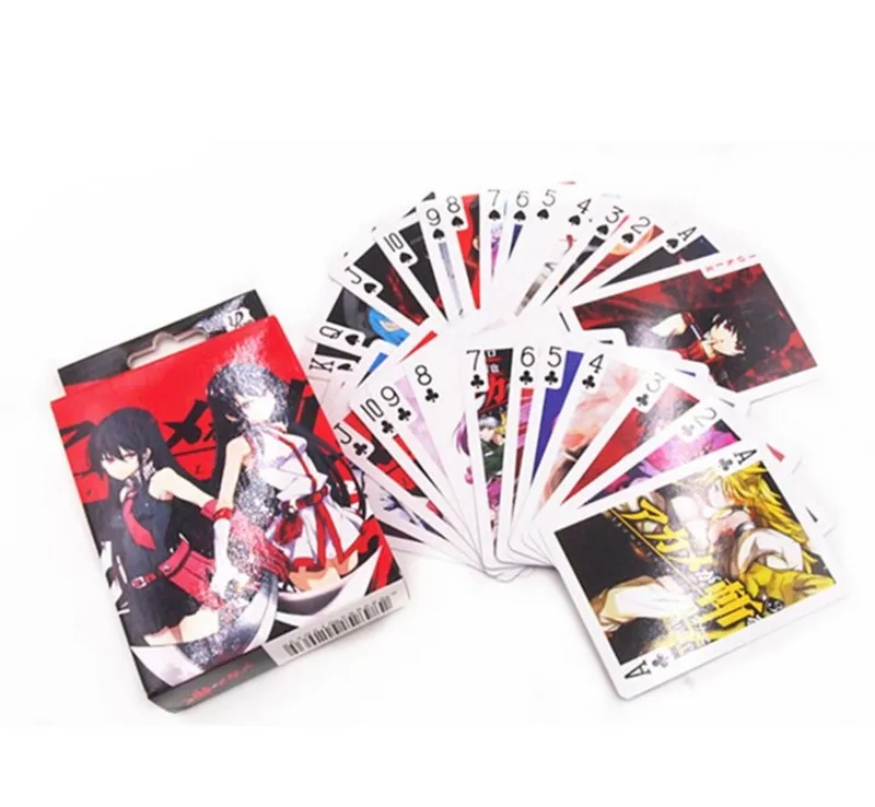 10 коробок/партия аниме Akame ga Kill Poker Cards косплей Tatsumi Mine настольные игровые карты с