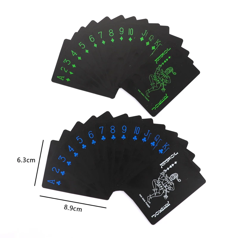 

Набор водонепроницаемых пластиковых игральных карт из ПВХ, трендовый набор из 54 шт., Классические фокусы для покера, цвет случайным образом