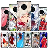 anime inuyasha sesshoumaru for huawei y6 y7 y9 y5p y6p y8s y8p y9a p smart z 2019 2020 2021 tempered glass phone case