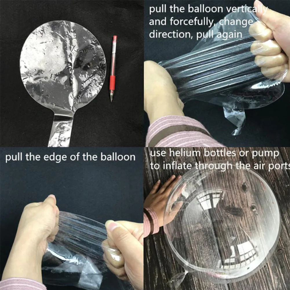 Globo transparente de Pvc de 20/24/36 pulgadas para ni&ntilde;os, globo de burbujas, fiesta de cumplea&ntilde;os decoraci&oacute;n para, boda, Baby Shower, 50 Uds.-4
