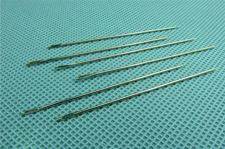 50 шт./лот иглы для шитья Больших Глаз из нержавеющей стали набор штифтов