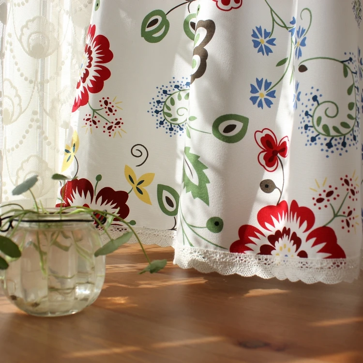 Хлопковые кухонные короткие занавески ручной работы