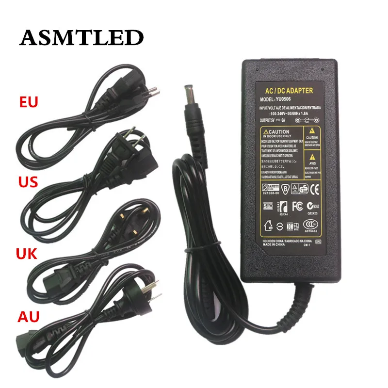 

LED Power Supply Adapter DC5V 1A 2A 3A 6A 8A 10A For led strip lamp lighting led power driver Plug DC5V 5W 10W 15W 30W 40W 50W