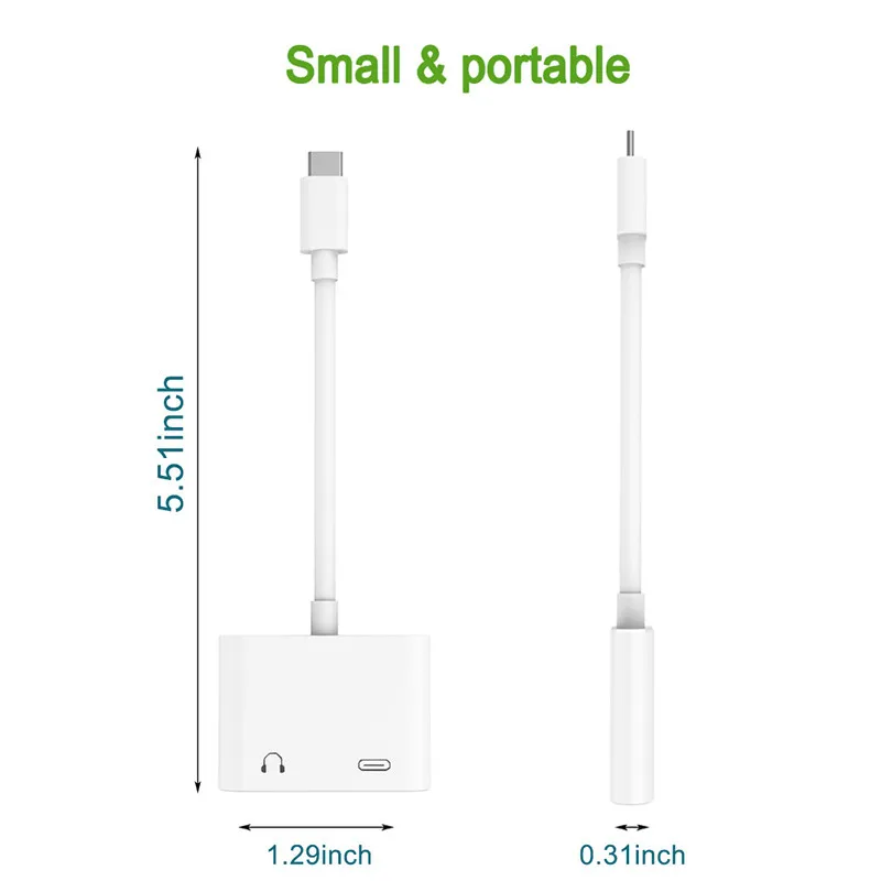 

For Samsung Galaxy S20 Plus S20Ultra Note 10 Plus Note 10 Pro Note10 5G Adapter to Audio Charging Connector Dual Type c Splitter