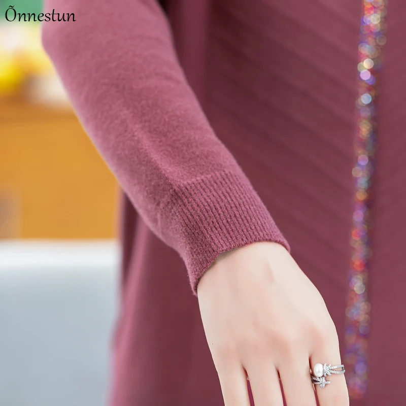 

Sweater Women New Autumn Causal Women Pullover Knitwear Crop Top Beading Women Clothes Soft Sweaters For Women