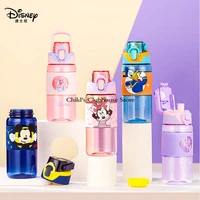 disneys new direct drinking sports water cup transparent material childrens cartoon mickey mouse cute plastic cup with handle