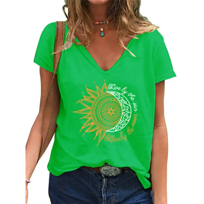 

Women's Casual T-Shirt Short Sleeve Baggy Top Summer Ladies Loose Tunic Blouse