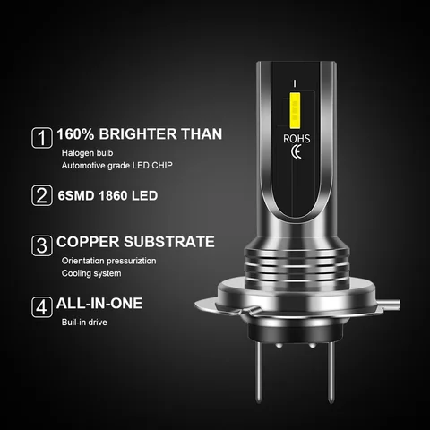 Мотоциклетные лампы PSX24W H16 P15D H4 H7 светодиодный 6500K 3000K 8000K 80W 3000LM 9006 HB4, 2 шт., Автомобильные противотуманные фары