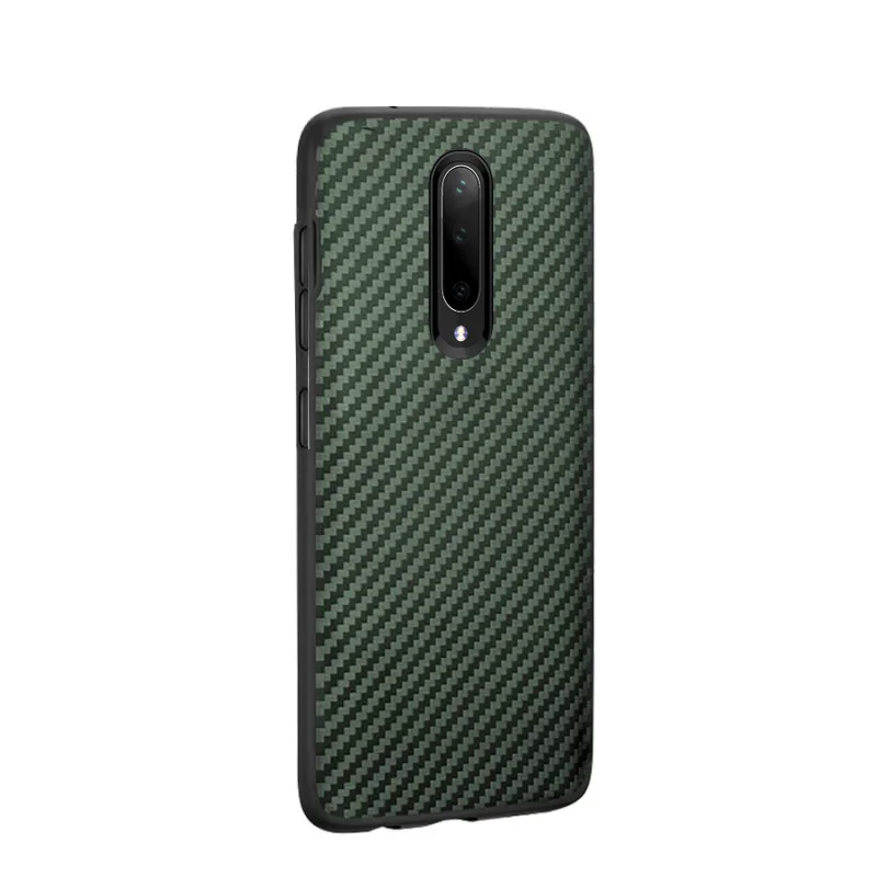 Green Нейлоновый чехол из углеродного волокна для Oneplus 7T Pro 7T 7 Pro 7 6T 6 чехол противоударный мягкий матовый чехол для Oneplus 1+ 7T бампер Funda - Цвет: Green