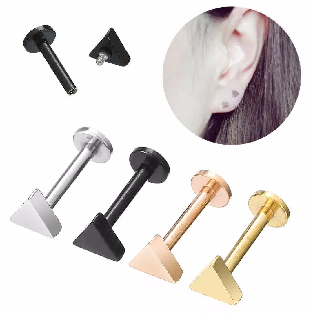 Хирургическая сталь 316L пирсинг для ушей круглые серьги-сердечки звезды хряща уха