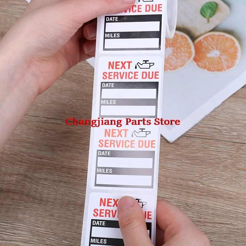 

100Pcs/Set Stickers Changes Adhesive Labels Change Oil Service Reminder Sticker
