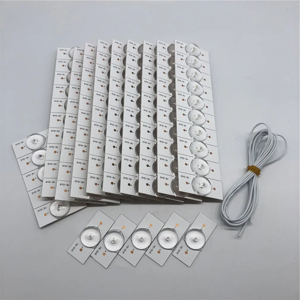 

Practical Optical Lens 3V SMD Lamp Beads For 32-65 LED TV Repair With 2M Cable Led Light Strip Accessories