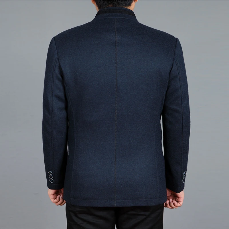 2021 Новая Мужская Куртка Шерсть Осенняя Шерстяная Зимнее Шерстяное Пальто Бушлат