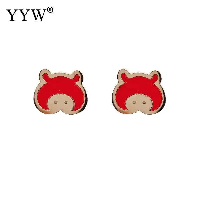 Милые Мультяшные женские украшения в виде Красной свиньи Украшения для ушей