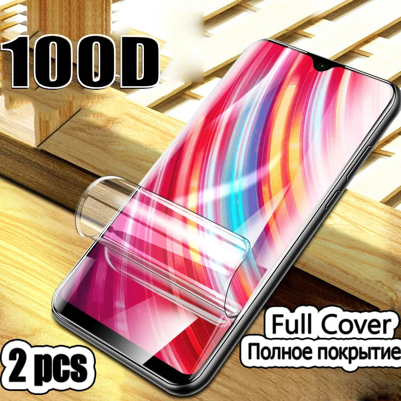 100D 2 шт Защита экрана для Xiaomi Redmi Note 7 8 5A K20 Pro Защитная Гидрогелевая пленка 6A 7A не
