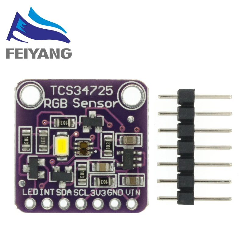 10 шт. цветной датчик STM32 TCS34725 RGB версия с двумя отверстиями модуль макетной платы |