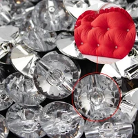 100pcs 2025mm white clear acrylic buttons round resin sewing buttons flatback crystal button for clothes coats scrapbook crafts