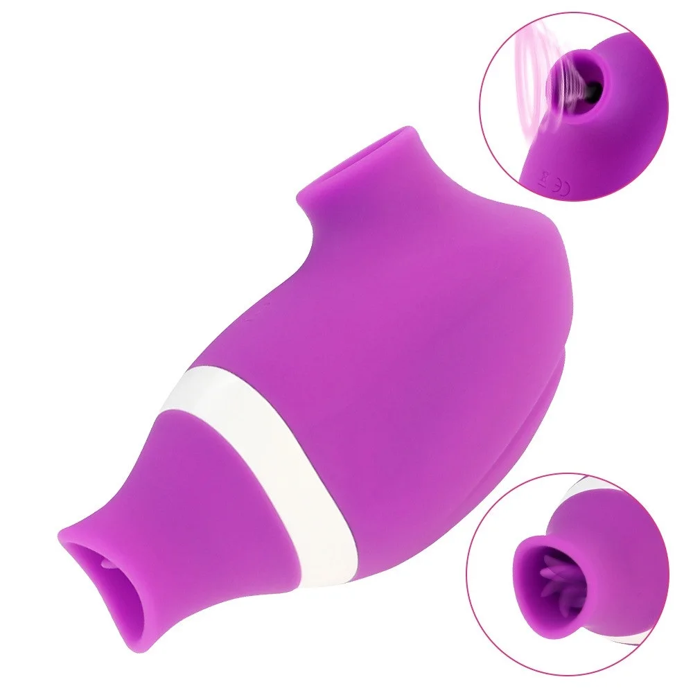 

Sucking & Licking Clitoris Vibrator Double Stimulation Adorime Nipples Clit Sucker Tongue Blowjob Cunnilingus Sex Toys for Women
