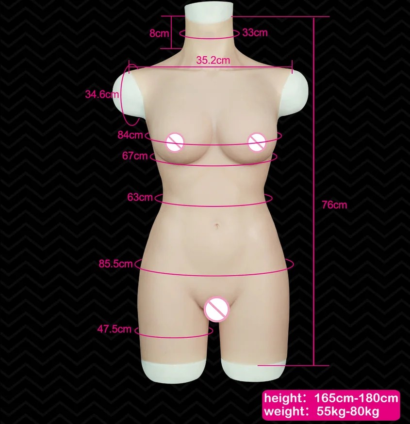 Short Version Silicone Breast Forms C Cup Boobs Whole Body Suits for Drag Queen Crossdresser Shemale Men Bodysuit Sexy Corset | Мужская