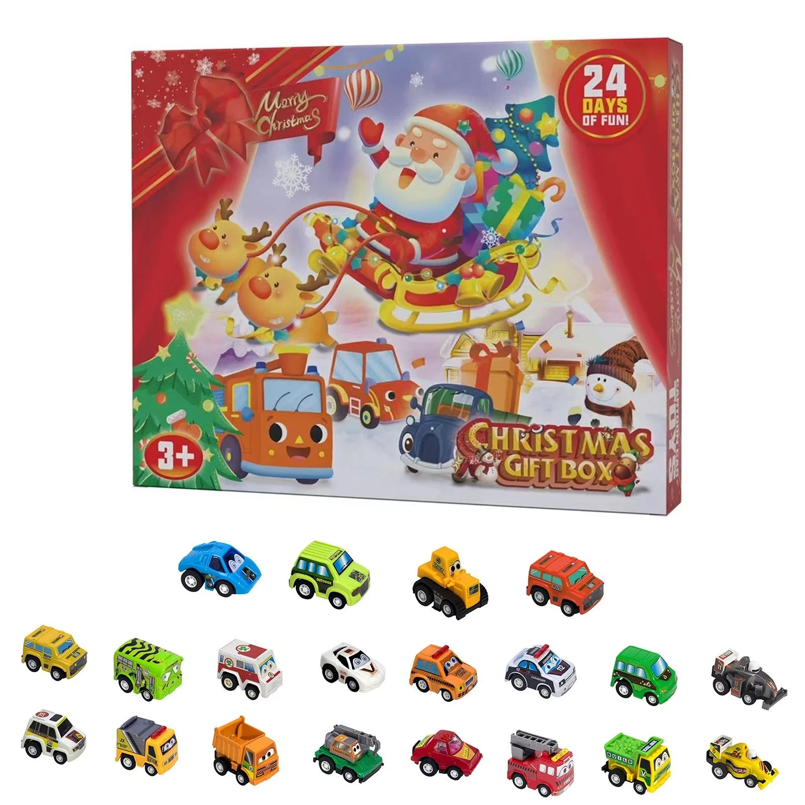 

2021 Christmas Advent Calendar 24-Day Surprise Blind Box Toy Bulk Christmas Holiday Countdown Calendar With 24 Small Doors