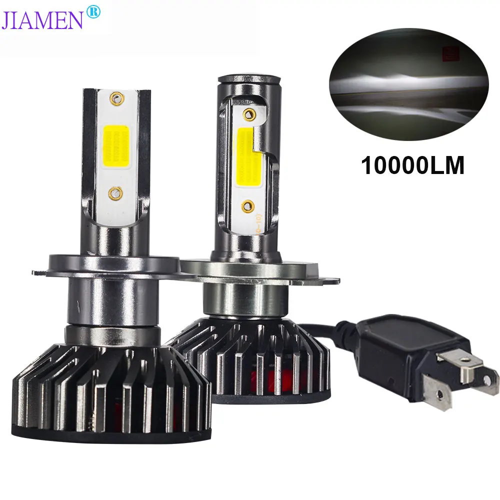

FUXUAN 12V 3000K 4500K 6500K 10000LM 9005 H7 H4 турбо светодиодный головной светильник H1 H3 H11 9005 9006 Canbus светодиодные лампочки Супер яркий светодиодный COB светиль...