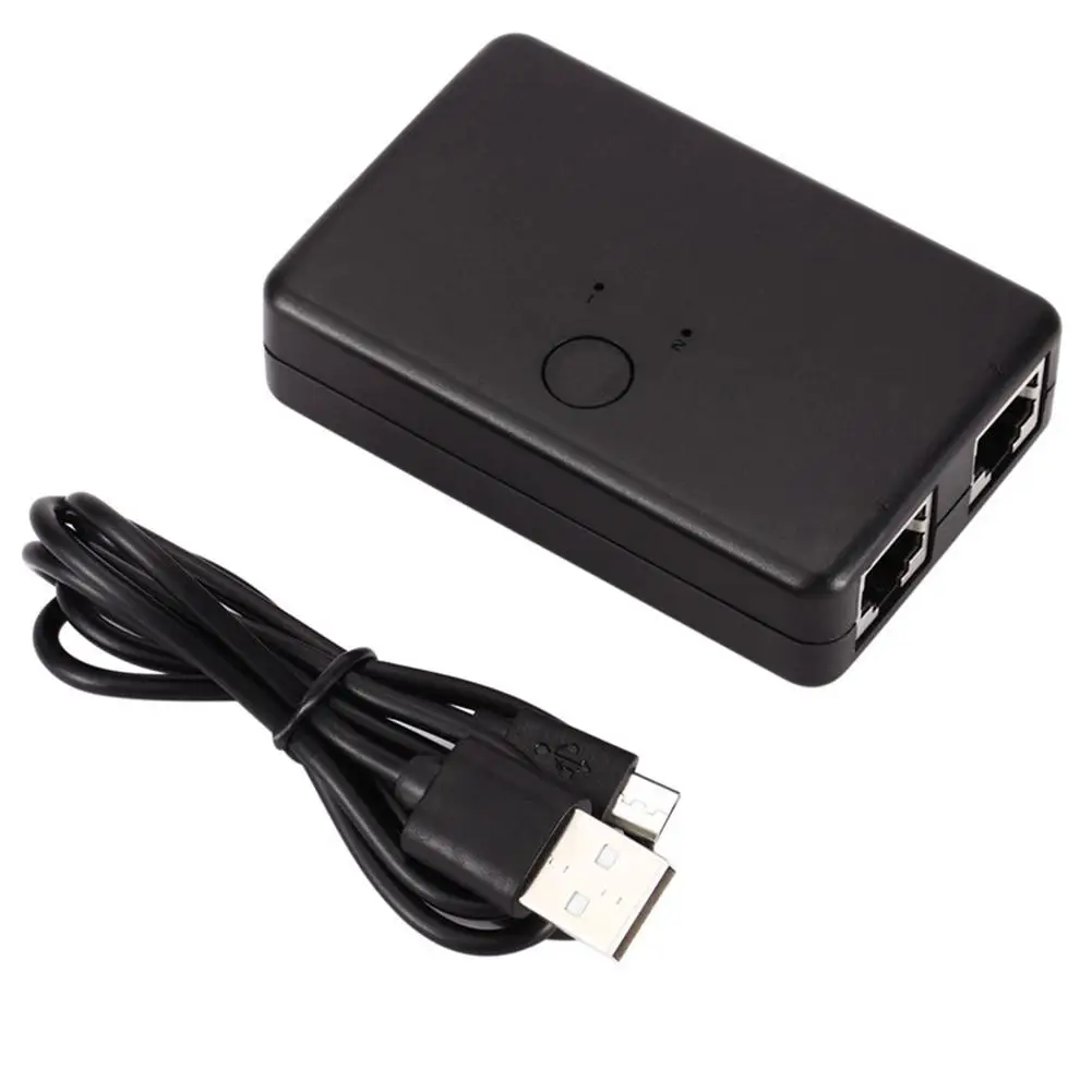 

2 Port RJ45 Lan Network Switch Hub Computer Ethernet Internet Converter Adapter