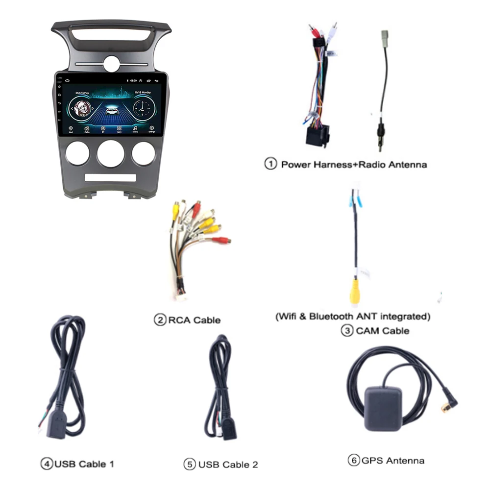 Автомагнитола для Kia Carens 2007 2008 2009 2010 2011 Android 8 1 9 &quot GPS Navi стерео видео поддержка DVD FM