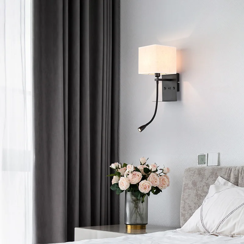

European-style modern personality bedroom bedside decorative lamp creative hotel guest room study hotel LED wall lamp WF1024