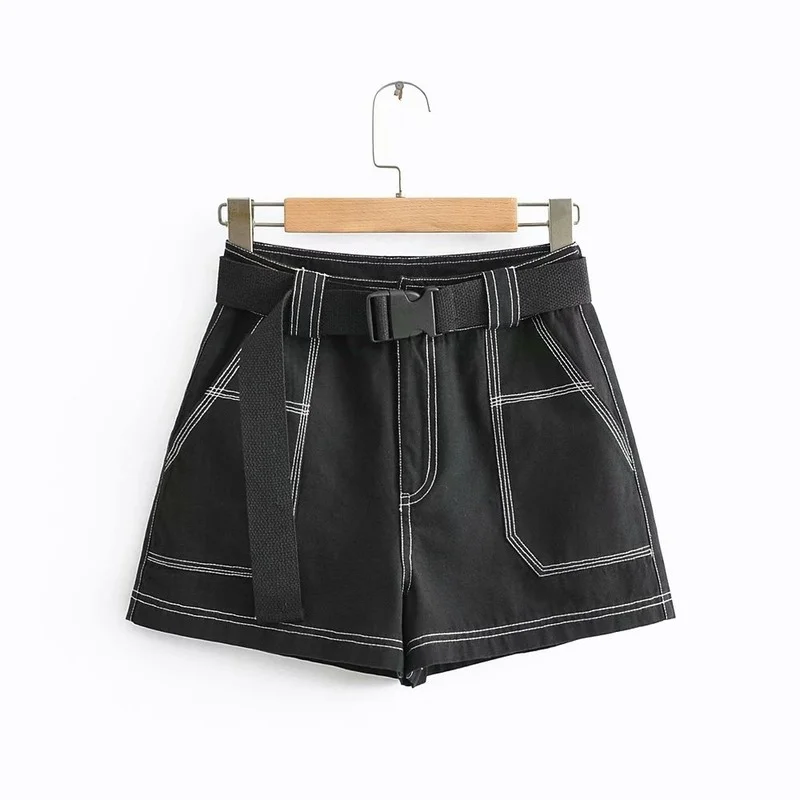 

2021 Y2k Punk Summer Clothes for Women Streetwear Spring New Street Shorts High Waist Biker Taille Haute Cyclisete Female Shorts
