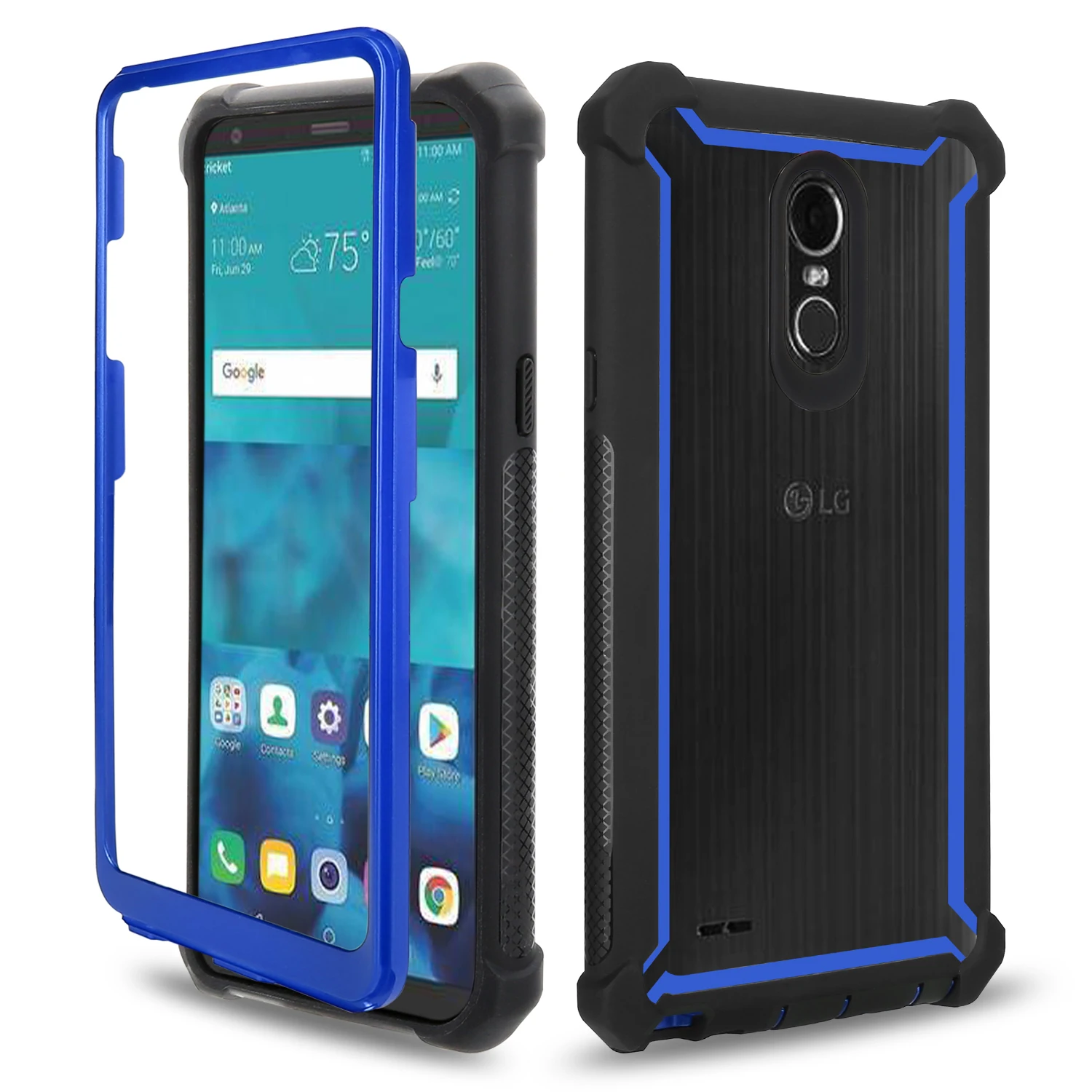 Blue Ультра тонкий, несмотря на экстремальные прочный чехол для LG Stylo 5 4 Plus всего тела защитный ударостойкий, защита от падений ударопрочная крышка для LG Aristo 2 3 - Цвет: Blue