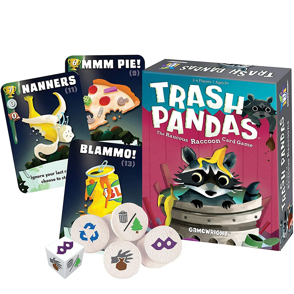 Игра игра в мусорные панды неутомный енот карточная игрушка вечерние Ринок